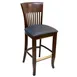 AAA Furniture Wholesale 537BS GR4 Bar Stool – 7‑Slat Wood Back, Upholstered Seat, Gold Footrest, Grade 4 1 image