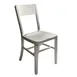 AAA Furniture Wholesale 804 Aluminum Outdoor Side Chair with Brushed Finish, Metal Back & Seat, Quick Ship 1 image