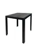 AAA Furniture Wholesale FB-WN3030BH 30x30 Square Teakwood Simulation Outdoor Table, 42H Walnut Finish, Aluminum Border 1 image