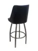 AAA Furniture Wholesale SRB-316/CC/BUCKET Bar Stool Metal Frame, Clear Coat, Upholstered Bucket Seat, Armless 1 image
