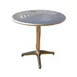 AAA Furniture Wholesale TTS36R Round 36" Outdoor Restaurant Table, Aluminum Base, Silver Powder Coated Steel Top 1 image