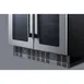 Summit ALFD24WBV 23" Glass Door Wine Refrigerator, Dual Temperature, 21 Bottles 6 image