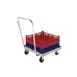 Alluserv SSRD02 Stainless Steel Glass Rack Dolly, 20x20, 200 lb, Silver, Push Handle, Swivel Casters 1 image