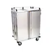 Alluserv ST2D2T20 Stainless Steel 20 Tray Stealth Meal Delivery Cart w/ 2 Compartments 1 image