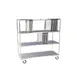Alluserv TDR Mobile Tray Drying Rack with 120 Capacity and 3 Tiers, 40 Slots Per Shelf, Aluminum 1 image