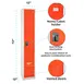 Alpine Industries ADI629-201-RED Steel Red 1 Tier Storage Locker - 72"H x 15"W 1 image