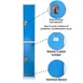 Alpine Industries ADI629-202-BLU Blue Storage Locker with 2 Doors 2 Hooks - 72" H x 12" W 1 image