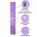 Alpine Industries ADI629-202-PUR Purple Storage Locker with 2 Doors 2 Hooks - 72" H x 12" W 1 image