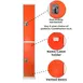 Alpine Industries ADI629-202-RED Red Storage Locker with 2 Doors 2 Hooks - 72" H x 12" W 1 image