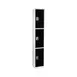 Alpine Industries ADI629-203-BLK Black Steel Storage Locker with 3 Doors, 3 Hooks - 72" H x 12" 1 image