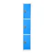 Alpine Industries ADI629-203-BLU Blue Steel Storage Locker with 3 Doors, 3 Hooks - 72" H x 12" 1 image