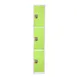 Alpine Industries ADI629-203-GRN Green Steel Storage Locker with 3 Doors, 3 Hooks - 72" H x 12" 1 image