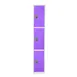 Alpine Industries ADI629-203-PUR Purple Steel Storage Locker with 3 Doors, 3 Hooks - 72" H x 12" 1 image