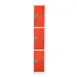 Alpine Industries ADI629-203-RED Red Steel Storage Locker with 3 Doors, 3 Hooks - 72" H x 12" 1 image