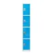 Alpine Industries ADI629-204-BLU Blue Steel Storage Locker w/ 4 Doors, 4 Hooks - 72" H x 12"  1 image