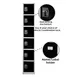 Alpine Industries ADI629-206-BLK Black Steel Storage Locker w/ 6 Doors, 6 Hooks - 72" H x 12"  1 image