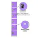 Alpine Industries ADI629-206-PUR Purple Steel Storage Locker w/ 6 Doors, 6 Hooks - 72" H x 12" 1 image