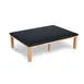 Alpine Industries ADI996-05-BLK 72" Massage Therapy Treatment Table, Upholstered, Black, Wooden Hardwood Legs 1 image