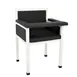 Alpine Industries ADI997-02-BLK Padded Blood Drawing Chair with Arms, Black Polyurethane Upholstery, Steel Frame 1 image