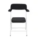 Alpine Industries ADI997-03-BLK Padded Blood Drawing Chair with Arms, Folding, Black Polyurethane Upholstery, Powder Coated Steel 1 image