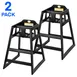 Alpine Industries ALP412-02-ESP 29"H Baby High Chair, Wood, Espresso Finish, Wide Stance, T-Bar, Restraint Belt (2-Pack) 1 image