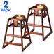 Alpine Industries ALP412-02-MA Baby High Chair, 29"H, Wood, Mahogany Finish, Permanent T-Bar, 2-Pack 1 image