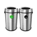 Alpine Industries ALP470-65L-CO-T Trash Station, 17‑Gallon (65 L) Steel Silver, Top, 2‑Stream - 1/Pack 1 image