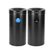 Alpine Industries ALP475-27-BLK-R-T 27-Gallon Stainless Steel Recycling & Trash Can, Black 1 image