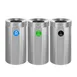 Alpine Industries ALP475-27-R-T-CO Recycling Can with Compost Bin & Trash Receptacle 1 image