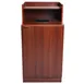 Alpine Industries ALP476-DH-MA Waste Receptacle Enclosure, Mahogany Finish, Drop Hole with Tray Shelf 1 image