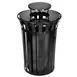 Alpine Industries ALP479-38-1 Trash Can, 38‑Gallon, 43" H, 26" D, Black with Rain Bonnet Lid 1 image