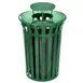 Alpine Industries ALP479-38-1-GRN - Trash Can, 38‑Gallon, 43" H, 26" D, Green Rain Bonnet Lid- 1/Each 1 image