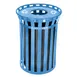 Alpine Industries ALP479-38-BLU Outdoor Metal Trash Can, 38‑Gallon, 36" H x 26" D, Steel, Blue Finish 1 image