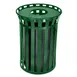 Alpine Industries ALP479-38-GRN Alpine Industries Outdoor Metal Waste Receptacle 1 image