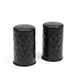 American Metalcraft BHSP2 Salt & Pepper Set, 2 oz, 1-3/4" Dia × 2-3/4" H, Hammered Black Stainless Steel 1 image