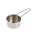 American Metalcraft MCW12 Stainless Steel Measuring Cups with Wire Loop Handle 1 image