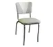 American Tables & Seating 22-VN Indoor Side Chair with Plain V Back and Upholstered Seat, Chrome Frame 1 image