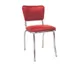 American Tables & Seating 22 Indoor Side Chair with Plain Back and Upholstered Seat, Chrome Frame 1 image