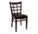 American Tables & Seating 523 Indoor Side Chair with 9 Grid Back and Upholstered Seat, Beech Frame 1 image