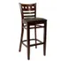American Tables & Seating 563-BS Bar Stool with Ladder Back and Beech Wood Frame, Upholstered Seat  1 image