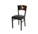 American Tables & Seating 77A Indoor Side Chair with Wood Back and Upholstered Seat, Metal Frame 1 image