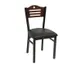 American Tables & Seating 77B Indoor Side Chair with Wood Back and Upholstered Seat, Metal Frame 1 image