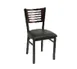 American Tables & Seating 77E Indoor Side Chair with Wood Back and Upholstered Seat, Metal Frame 1 image