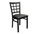 American Tables & Seating 85 BVS Metal Indoor Side Chair w/ 9 Grid Back and Upholstered Seat 1 image