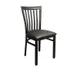 American Tables & Seating 87 BVS Indoor Side Chair with Slat Back and Upholstered Seat, Metal Frame 1 image
