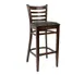 ATS 880-BS Bar Stool, Flared Ladder Back, Upholstered Seat, Beech Wood Frame 1 image