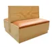 American Tables & Seating AD42-WBB-PS GR6 46"L Double Bead Board Back, Wood Platform Seat Booth, 42" Height 1 image