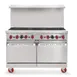 American Range AR-12G-6B 48" Gas Restaurant Range w/ (6) Open Burners, (1) 12" Griddle, (2) Space Saver Ovens, 266.000 BTU 1 image