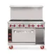 American Range AR-24G-4B-DSB 48" Gas Restaurant Range, (2) Cabinets, (4) Open Burners, (1) 24" Griddle 1 image
