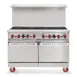 American Range AR-24G-4B 48" Gas Restaurant Range w/ (4) Open Burners, (1) 24" Griddle, (2) Space Saver Ovens, 222.000 BTU 1 image